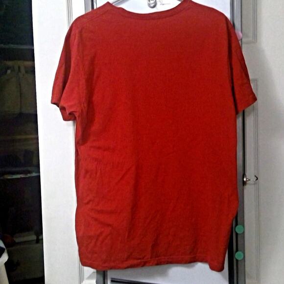 Majestic Washington Capitals T Shirt Size Large Red Triple Peak Ring Spun - Picture 3 of 4